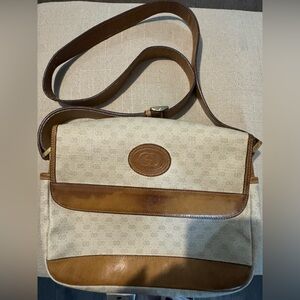 Authentic Vintage Gucci Micro GG coated canvas crossbody bag
